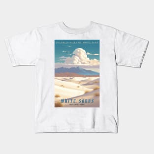 White Sands National Park Travel Poster Kids T-Shirt